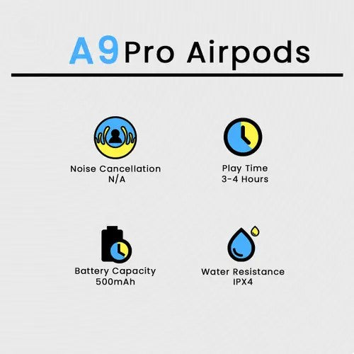 AirBuds A9 Pro (ANC/ENC) Double Dark Noise Reduction Touch Control