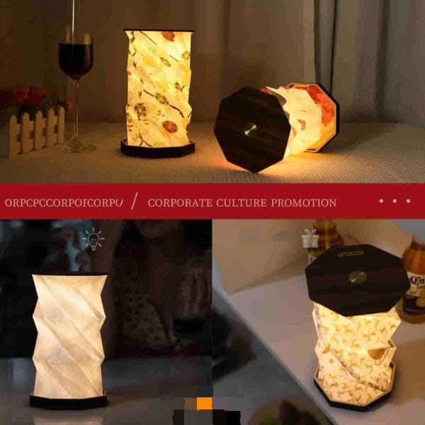 Touch Sensor Foldable Paper Lamp (Random Color)